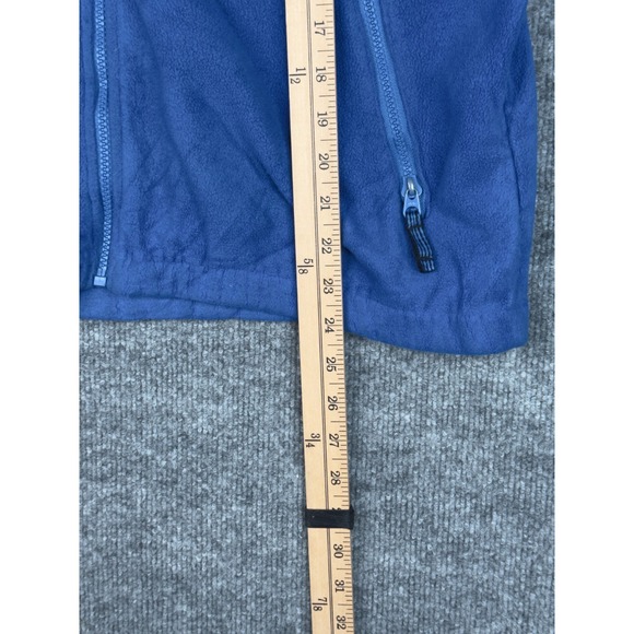 Columbia Blue Fleece Zip Jacket Youth 18/20 Vintage Outdoor Full Zip Warm - Picture 5 of 16